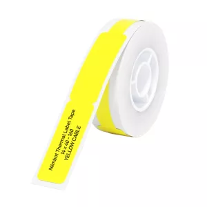 NIIMBOT D11/D110/D101/H1S Thermal Label 12.5x74mm - 65 Labels Per Roll - Yellow for Cable