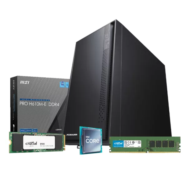 PCBuilder Intel i3-12100 OFFICE MASTER Core Windows 11 Pro Desktop PC
