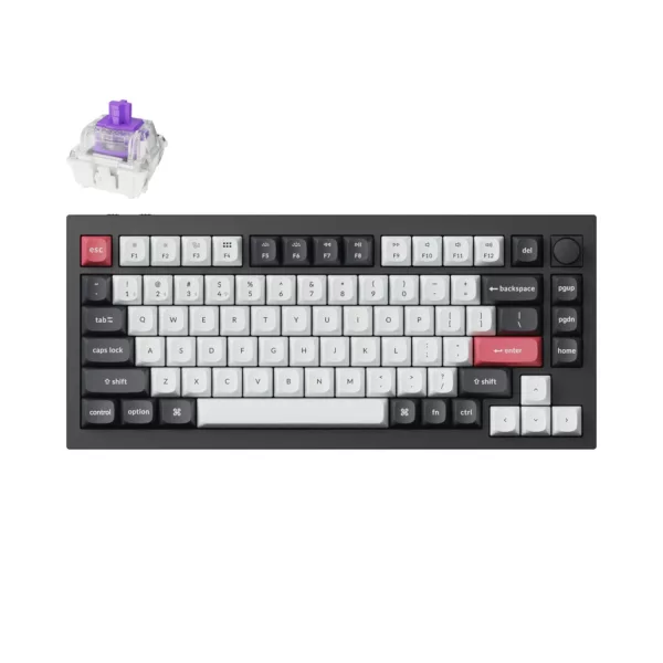 Keychron Q1H-M1 QMK Wireless Custom Keyboard - Black