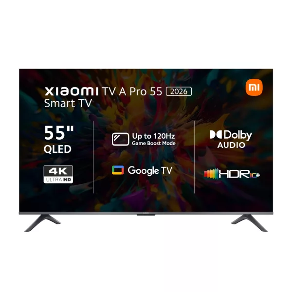 Xiaomi A Pro 55" QLED 4K Smart TV (HDR10+, Google TV, Dolby Audio, 60Hz)