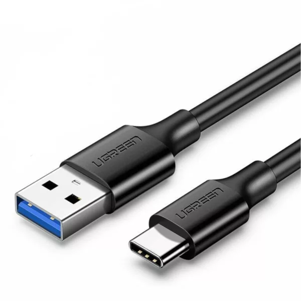 UGREEN Type-C to USB-A 3.0 Cable 1.5m – Fast Charging 3A, 5Gbps Sync – Black