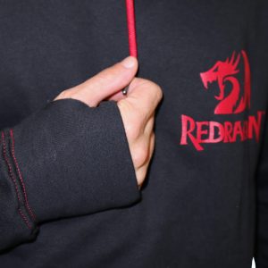 REDRAGON HOODIE WITH FRONT and BACK LOGO - BLACK - XXLARGE - Image 6
