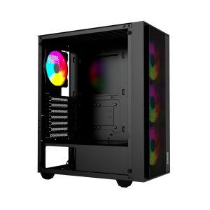 Raidmax V1000TBS ATX | Micro-ATX | Mini-ITX ARGB Mid-Tower Gaming Chassis - Black - Image 4