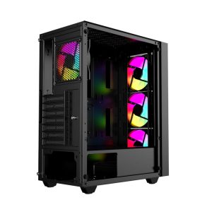 Raidmax V1000TBS ATX | Micro-ATX | Mini-ITX ARGB Mid-Tower Gaming Chassis - Black - Image 5